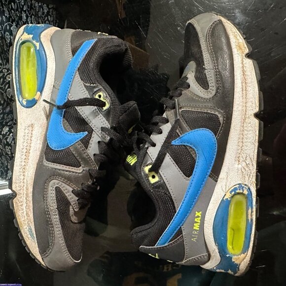 Nike Air Max 407759-029 2012 Black Blue Check Youth Size 5.5 - Picture 6 of 16